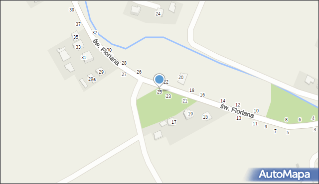 Ilkowice, św. Floriana, 25, mapa Ilkowice