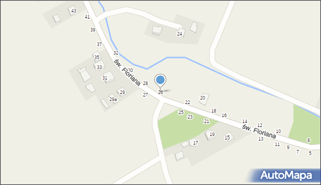 Ilkowice, św. Floriana, 26, mapa Ilkowice