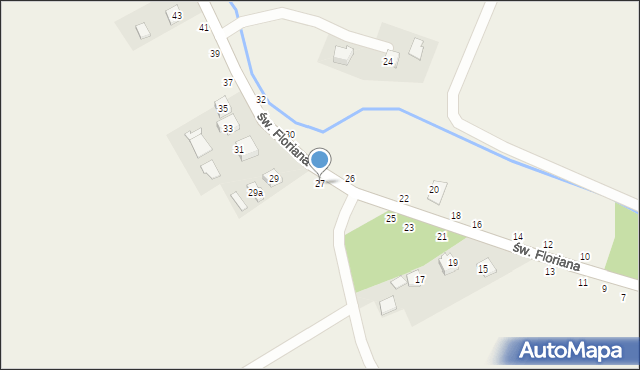 Ilkowice, św. Floriana, 27, mapa Ilkowice