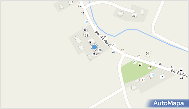 Ilkowice, św. Floriana, 29a, mapa Ilkowice