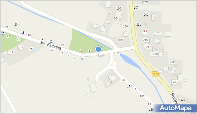 Ilkowice, św. Floriana, 3, mapa Ilkowice