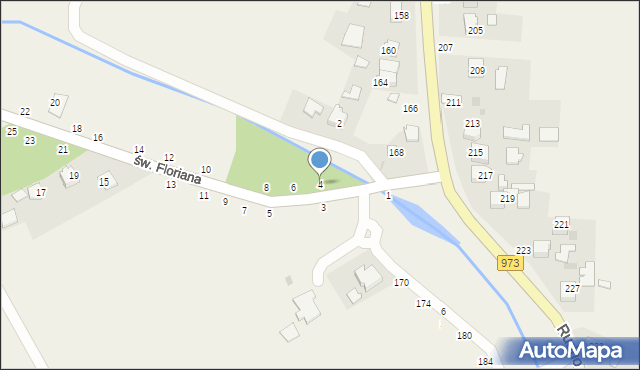 Ilkowice, św. Floriana, 4, mapa Ilkowice