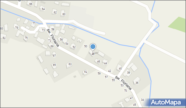 Ilkowice, św. Floriana, 48, mapa Ilkowice