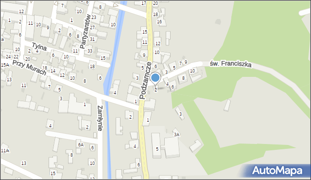 Iłża, św. Franciszka, 2, mapa Iłża