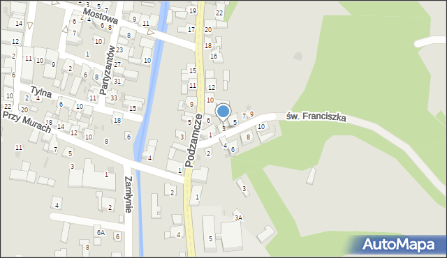 Iłża, św. Franciszka, 3, mapa Iłża