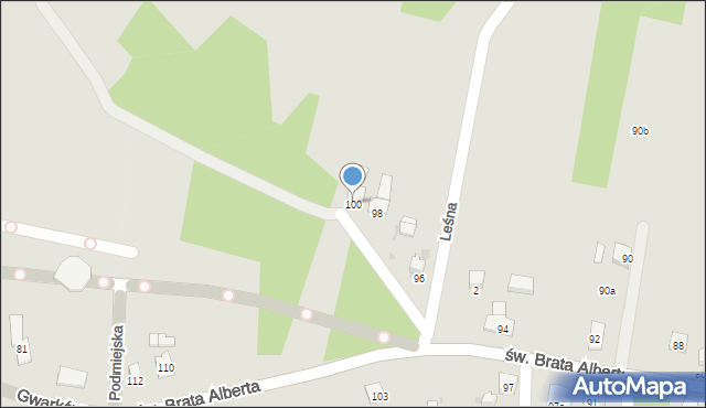 Imielin, św. Brata Alberta, 100, mapa Imielin