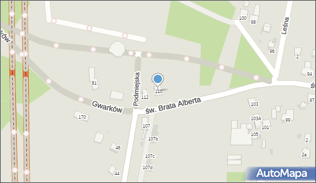 Imielin, św. Brata Alberta, 110, mapa Imielin