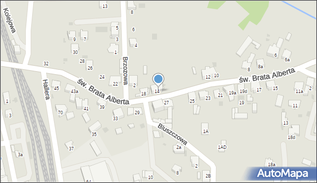 Imielin, św. Brata Alberta, 16, mapa Imielin