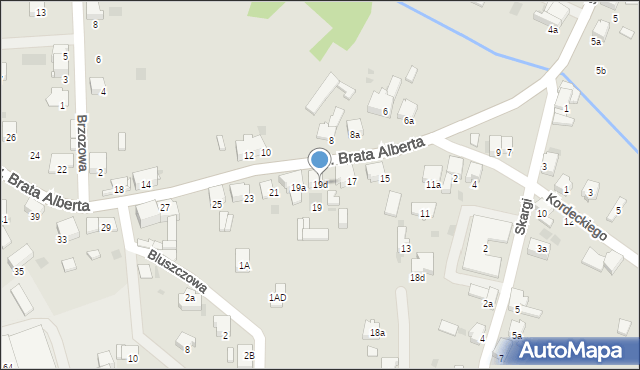 Imielin, św. Brata Alberta, 19d, mapa Imielin