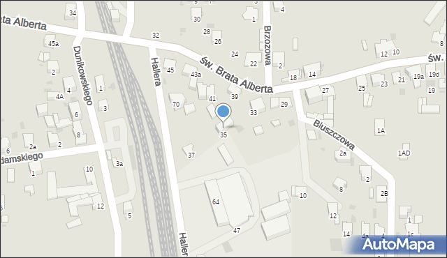 Imielin, św. Brata Alberta, 37a, mapa Imielin