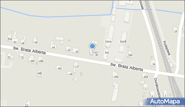 Imielin, św. Brata Alberta, 38, mapa Imielin