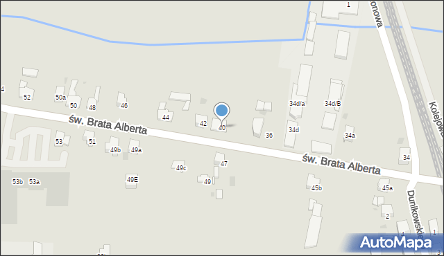 Imielin, św. Brata Alberta, 40, mapa Imielin
