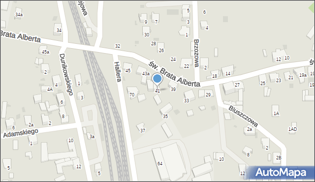 Imielin, św. Brata Alberta, 41, mapa Imielin