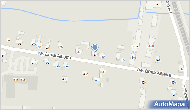 Imielin, św. Brata Alberta, 42, mapa Imielin