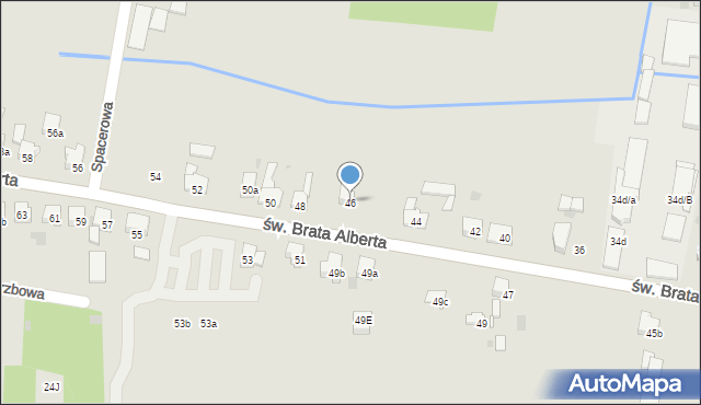 Imielin, św. Brata Alberta, 46, mapa Imielin
