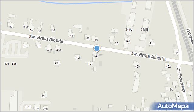 Imielin, św. Brata Alberta, 47, mapa Imielin