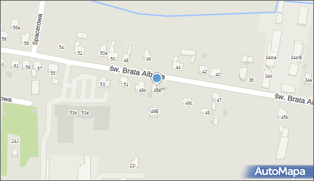 Imielin, św. Brata Alberta, 49a, mapa Imielin