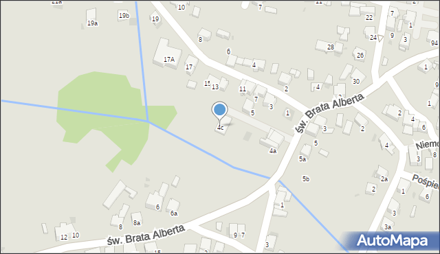 Imielin, św. Brata Alberta, 4c, mapa Imielin