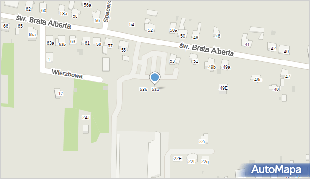 Imielin, św. Brata Alberta, 53a, mapa Imielin