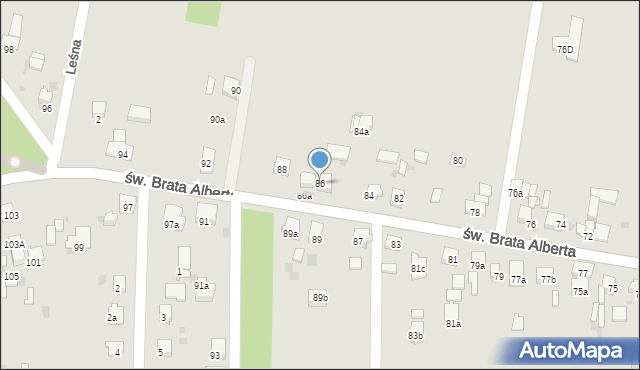 Imielin, św. Brata Alberta, 86, mapa Imielin