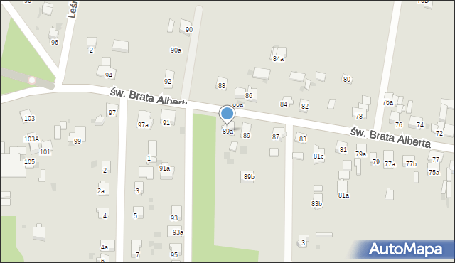 Imielin, św. Brata Alberta, 89a, mapa Imielin