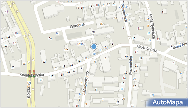 Inowrocław, Świętokrzyska, 10, mapa Inowrocławia