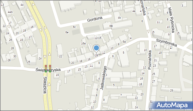 Inowrocław, Świętokrzyska, 14, mapa Inowrocławia