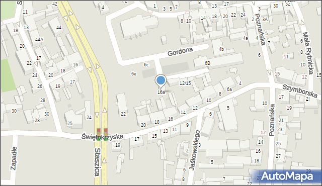 Inowrocław, Świętokrzyska, 16a, mapa Inowrocławia
