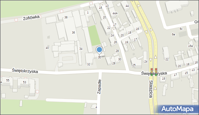 Inowrocław, Świętokrzyska, 30, mapa Inowrocławia