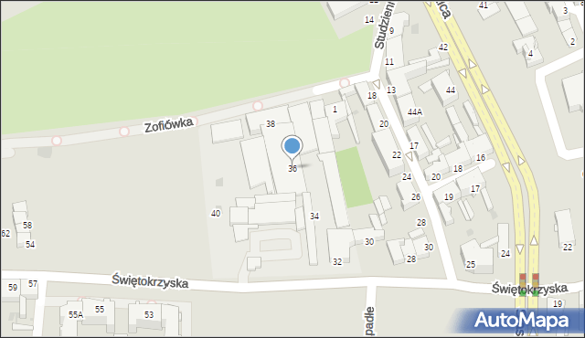 Inowrocław, Świętokrzyska, 36, mapa Inowrocławia