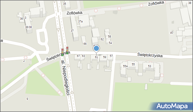 Inowrocław, Świętokrzyska, 61, mapa Inowrocławia