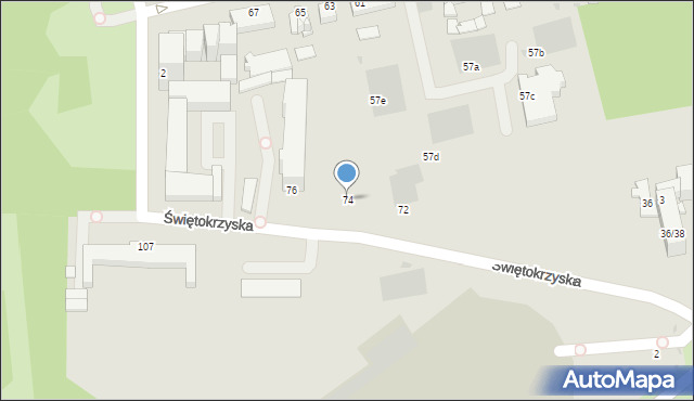 Inowrocław, Świętokrzyska, 74, mapa Inowrocławia