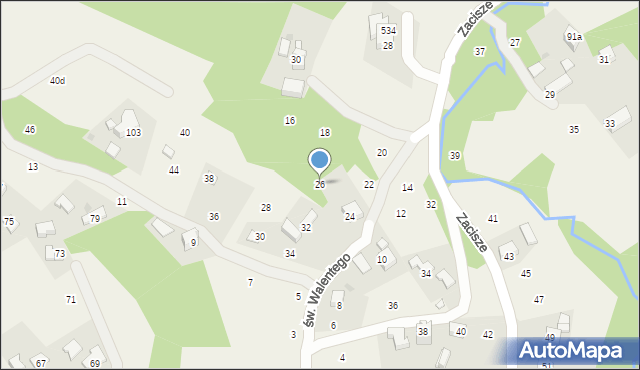 Izdebnik, św. Walentego, 26, mapa Izdebnik