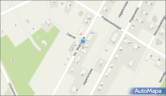 Jabłonna, św. Wojciecha, 10, mapa Jabłonna