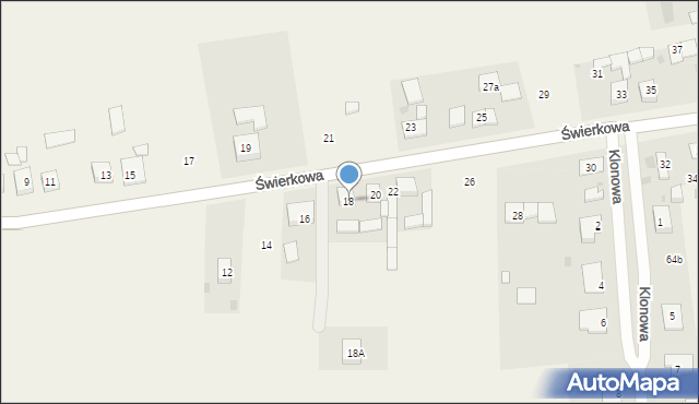 Jacewo, Świerkowa, 18, mapa Jacewo