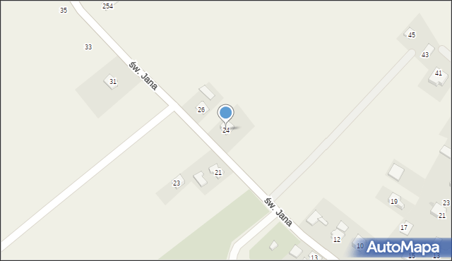 Jaćmierz, św. Jana, 24, mapa Jaćmierz