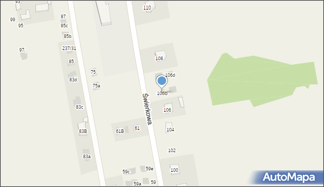 Jakubowice Konińskie, Świerkowa, 106b, mapa Jakubowice Konińskie