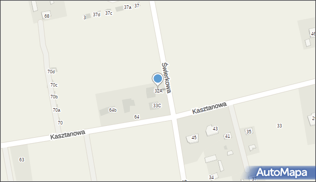 Jakubowice Konińskie, Świerkowa, 32A, mapa Jakubowice Konińskie