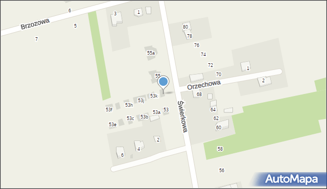 Jakubowice Konińskie, Świerkowa, 53l, mapa Jakubowice Konińskie