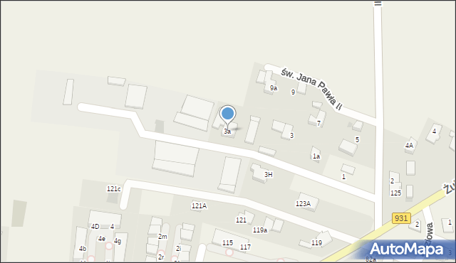 Jankowice, św. Jana Pawła II, 3a, mapa Jankowice