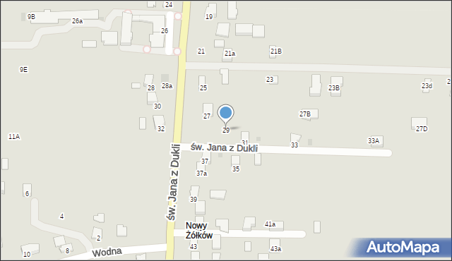 Jasło, św. Jana z Dukli, 29, mapa Jasła