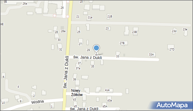 Jasło, św. Jana z Dukli, 31, mapa Jasła