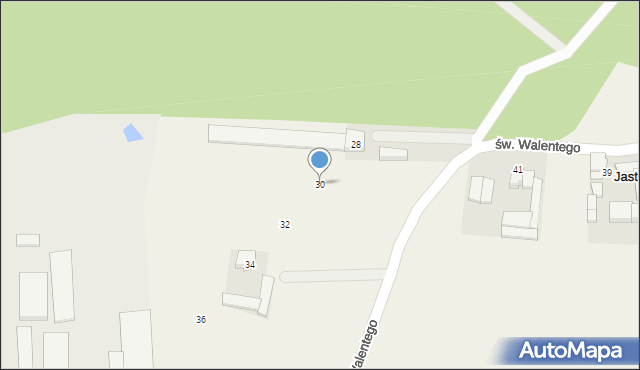 Jastrowo, św. Walentego, 30, mapa Jastrowo