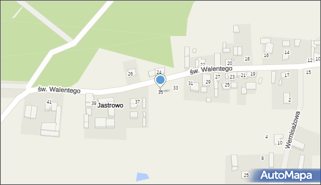 Jastrowo, św. Walentego, 35, mapa Jastrowo