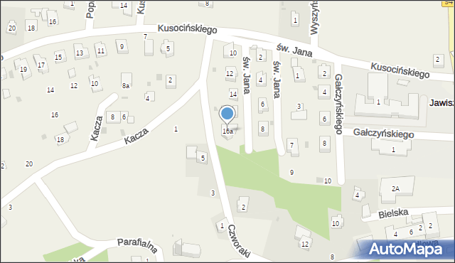 Jawiszowice, św. Jana, 16a, mapa Jawiszowice