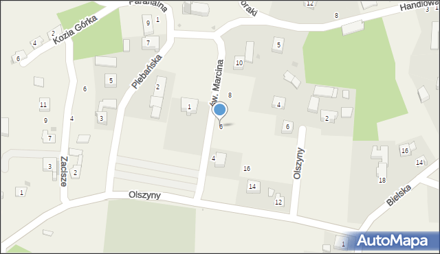 Jawiszowice, św. Marcina, 6, mapa Jawiszowice