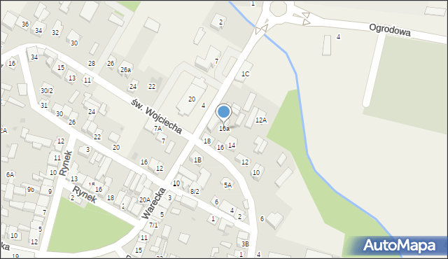 Jedlińsk, św. Wojciecha, 16a, mapa Jedlińsk