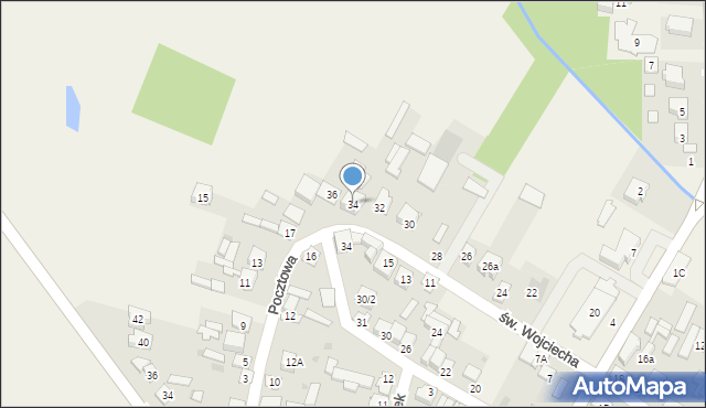 Jedlińsk, św. Wojciecha, 34, mapa Jedlińsk