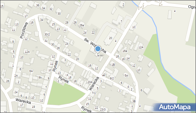 Jedlińsk, św. Wojciecha, 7, mapa Jedlińsk
