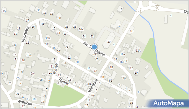 Jedlińsk, św. Wojciecha, 7A, mapa Jedlińsk